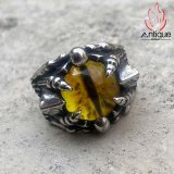 パンク風 スカルの目チタン鋼リング｜男女共用 個性的レトロ欧米風 存在感 MAX な指輪