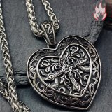 クロス光明の心ネックレス｜メンズレトロパンクスタイル 個性的なチタン鋼オリジナルペンダント