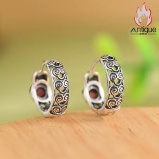 画像5: Antique Jewelry S925 シルバー レトロ軽高級感 透かし彫りデザイン 南紅瑪瑙 レディースピアス 上品レディースアクセサリー (5)