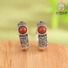 画像7: Antique Jewelry S925 シルバー レトロ軽高級感 透かし彫りデザイン 南紅瑪瑙 レディースピアス 上品レディースアクセサリー (7)