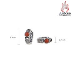 画像8: Antique Jewelry S925 シルバー レトロ軽高級感 透かし彫りデザイン 南紅瑪瑙 レディースピアス 上品レディースアクセサリー (8)