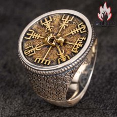 画像12: Antique Jewelry バイキングスカル・チャイフードリング 925銀 テールリング ファッション アクセサリー 可変开口 (12)