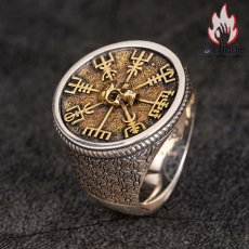 画像8: Antique Jewelry バイキングスカル・チャイフードリング 925銀 テールリング ファッション アクセサリー 可変开口 (8)