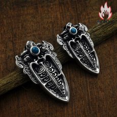 画像4: Antique Jewelry S925 シルバー 獣面紋様 神獣モチーフ ネックレス ペンダント レトロ個性派 デザイン ユニセックス (4)