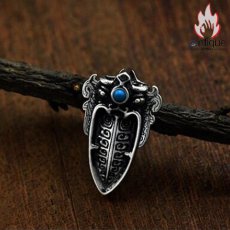 画像6: Antique Jewelry S925 シルバー 獣面紋様 神獣モチーフ ネックレス ペンダント レトロ個性派 デザイン ユニセックス (6)