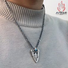 画像7: Antique Jewelry S925 シルバー 獣面紋様 神獣モチーフ ネックレス ペンダント レトロ個性派 デザイン ユニセックス (7)