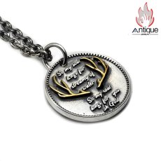 画像4: Antique Jewelry S925 シルバー製 レトロ調 鹿頭デザインネックレス ユニセックス 普段使い 記念プレゼント (4)