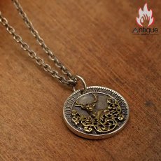 画像5: Antique Jewelry S925 シルバー製 レトロ調 鹿頭デザインネックレス ユニセックス 普段使い 記念プレゼント (5)