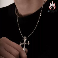 画像7: Antique Jewelry S925 シルバー製 ホルスの目・神の目 クロスモチーフ メンズネックレス シンプルレトロ アクセサリー (7)