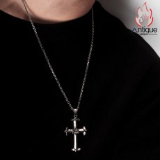 画像8: Antique Jewelry S925 シルバー製 ホルスの目・神の目 クロスモチーフ メンズネックレス シンプルレトロ アクセサリー (8)