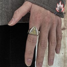 画像8: Antique Jewelry S925銀の神の目オープンリング、個性的な活口指輪、ホルスの目、レトロな男性用リング (8)