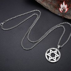 画像7: Antique Jewelry 銀六芒星ネックレス　十二星座ペンダント　レトロな円形ペンダント　男性用アクセサリー (7)