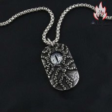 画像6: Antique Jewelry レトロ 悪魔の目 チタン鋼ペンダント メンズアクセサリー 個性なネックレス パンクペンダント (6)