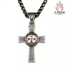 画像1: Antique Jewelry メンズ 聖堂クロスペンダント レトロスタイル 欧米ヒップホップ・ゴシックパンク チタンスチール オリジナル希少デザイン (1)