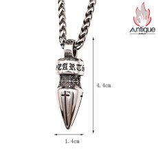 画像7: Antique Jewelry メンズ 弾丸クロスペンダント オリジナルデザイン レトロ ヒップホップスタイル チタンスチール製 (7)