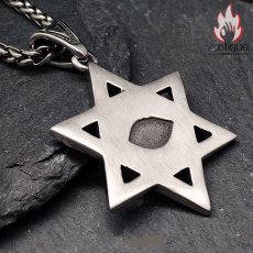 画像5: Antique Jewelry レトロ 六芒星 ゴールデン オールシーイングアイ メンズネックレス チタンスチール 万能デザイン ペンダント (5)