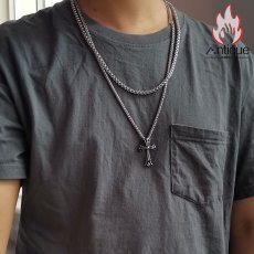 画像10: Antique Jewelry レトロ ゴシック風 重ね十字架 ネックレス メンズ ラッシュ 欧米風 男女兼用 チタン鋼 オリジナル ペンダント アクセサリー (10)