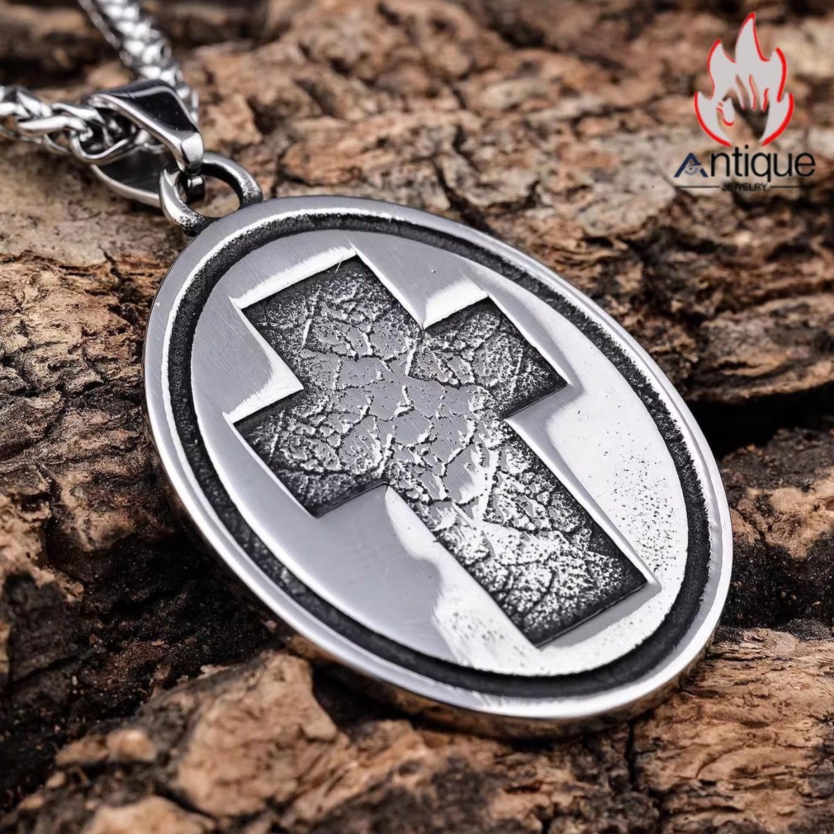 画像5: Antique Jewelry ヴィンテージ 個性的な 祈りの手 聖なる十字架ペンダント ファッショナブルなアクセサリー 高級感のある メンズネックレス (5)