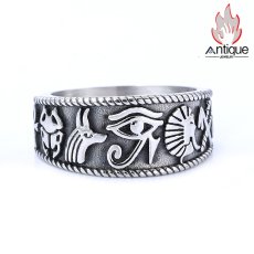 画像1: Antique Jewelry ファッショナブルで個性的な ムスカの目リング ヨーロッパ風 ギリシャ神話 個性的なリング (1)