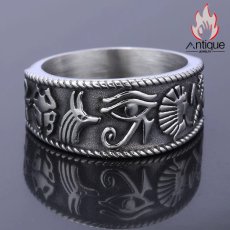 画像2: Antique Jewelry ファッショナブルで個性的な ムスカの目リング ヨーロッパ風 ギリシャ神話 個性的なリング (2)