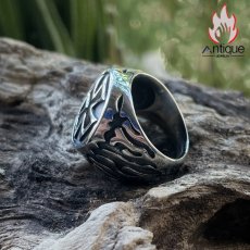 画像5: Antique Jewelry 「クロスフレイムメダル」リング チタン鋼 おしゃれなアクセサリー (5)