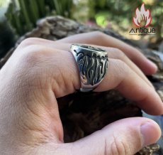 画像7: Antique Jewelry 「クロスフレイムメダル」リング チタン鋼 おしゃれなアクセサリー (7)