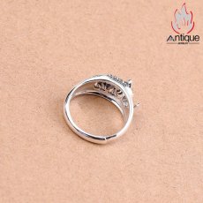 画像7: Antique Jewelry S925 純銀 象モチーフ リング レディース 開口式 調節可能 ヴィンテージ風 個性的 ハンドメイド おしゃれアクセサリー (7)