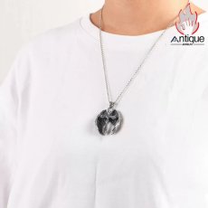 画像7: Antique Jewelry S925 シルバー エンジェルウィング 十字架 ネックレス メンズ ヴィンテージ加工 アンティーク調 羽根モチーフ (7)