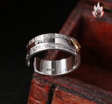 画像4: Antique Jewelry S925 シルバー 神の目 オールアイ シンプル鏡面デザイン ヴィンテージ風 リング メンズ レディース ペアリング (4)