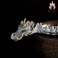 画像8: Antique Jewelry S925 シルバー 十二支 龍頭 龍骨ブレスレット メンズ ヴィンテージ ゴシック風 プレゼント 誕生日ギフト (8)
