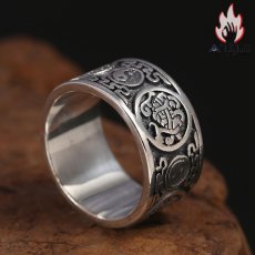 画像3: Antique Jewelry S925 シルバー 四神獣 デザインリング メンズ ワイド幅 ヴィンテージ風 個性派 ファッション指輪 (3)