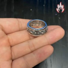 画像7: Antique Jewelry S925 純銀 金剛杵モチーフ レトロデザイン メンズリング 回転可能タイプ (7)