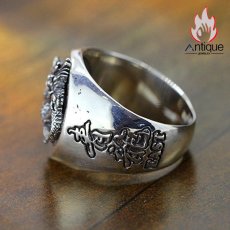 画像5: Antique Jewelry S925 純銀 メンズリング 四神獣 青龍トーテム 龍形モチーフ シンプルおしゃれ 個性神獣デザイン 指輪アクセサリー (5)