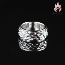 画像5: Antique Jewelry S925 純銀 編み込みツイスト 精巧デザイン 回転式インデックスリング メンズ シンプルおしゃれ 個性アクセサリー (5)