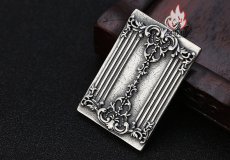 画像6: Antique Jewelry S925 純銀 トランプ K キング ペンダントネックレス スカルドクロモチーフ ヒップホップスタイル クリエイティブ個性デザイン メンズアクセサリー (6)