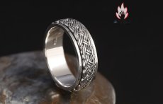 画像3: Antique Jewelry S925 純銀 メンズ 編み込みツイスト 二重デザイン 回転可能 インデックスリング シンプルおしゃれ 個性アクセサリー (3)