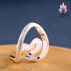 画像8: Antique Jewelry 新作 S925 純銀 白蛇 / 霊蛇 スネークモチーフ インデックスリング ユニセックス 男女兼用 個性デザイン 指輪アクセサリー (8)