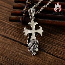 画像4: Antique Jewelry S925 シルバー 十字架モチーフ ペンダントネックレス 蛇 パイソン巻き メンズネックレス ヴィンテージレトロ 個性デザイン 大人向けアクセサリー (4)
