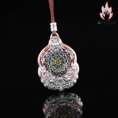 画像2: Antique Jewelry S999 シルバー 九色鹿 焼藍ペンダントネックレス レディース 個性デザイン ヴィンテージ (2)