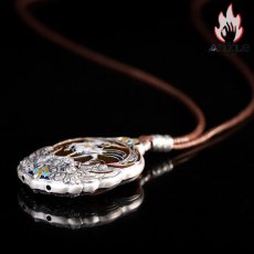 画像4: Antique Jewelry S999 シルバー 九色鹿 焼藍ペンダントネックレス レディース 個性デザイン ヴィンテージ (4)