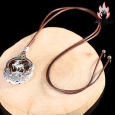 画像5: Antique Jewelry S999 シルバー 九色鹿 焼藍ペンダントネックレス レディース 個性デザイン ヴィンテージ (5)