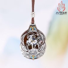 画像7: Antique Jewelry S999 シルバー 九色鹿 焼藍ペンダントネックレス レディース 個性デザイン ヴィンテージ (7)