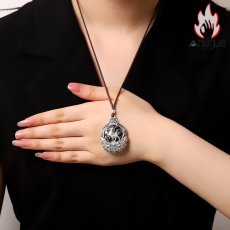 画像9: Antique Jewelry S999 シルバー 九色鹿 焼藍ペンダントネックレス レディース 個性デザイン ヴィンテージ (9)
