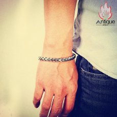 画像9: Antique Jewelry S925 シルバー スネークボーンブレスレット ユニセックス光面デザイン 欧米風パンク調 ギフトに最適 (9)