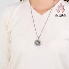 画像8: Antique Jewelry S925 シルバー ゴールド調 星 & 太陽トライデントペンダント メンズ シンプルヴィンテージ (8)