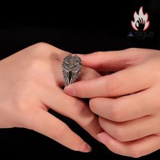 画像6: Antique Jewelry S925 シルバー 精巧メンズオープンリング ゴールド調金剛杵デザイン ヴィンテージゴシック (6)