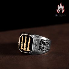 画像3: Antique Jewelry S925 シルバー 十字薔薇デザインリング メンズ クロス 欧米風 個性的 レトロ (3)