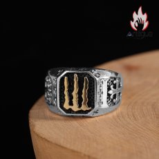 画像4: Antique Jewelry S925 シルバー 十字薔薇デザインリング メンズ クロス 欧米風 個性的 レトロ (4)