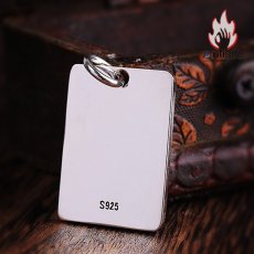 画像7: Antique Jewelry S925 シルバー 精巧な金剛杵デザインペンダント 光沢降魔杵プレート メンズネックレス シンプルヴィンテージ (7)