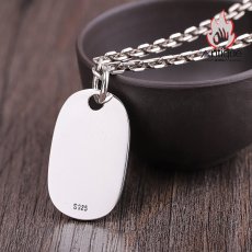 画像9: Antique Jewelry S925 シルバー 精巧な金剛杵デザインペンダント 光沢降魔杵プレート メンズネックレス シンプルヴィンテージ (9)